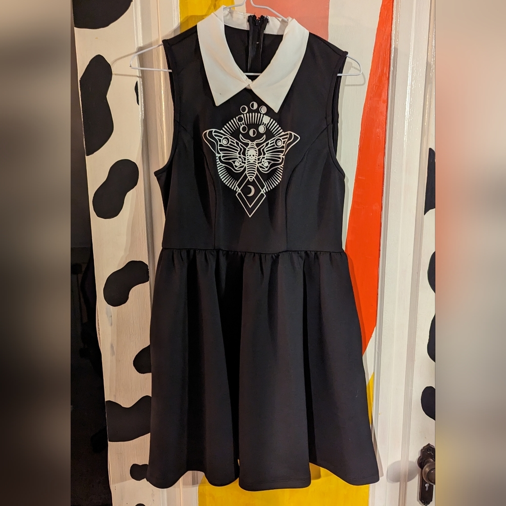 Hot topic deaths head moth dress